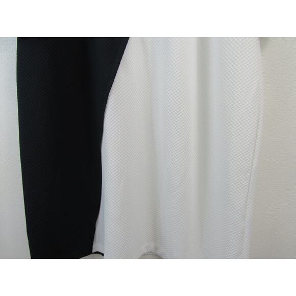 Jessica London White Black Trim 3/4 Sleeve Mid Maxi Overlay Dress Women's 26 - Picture 4 of 6